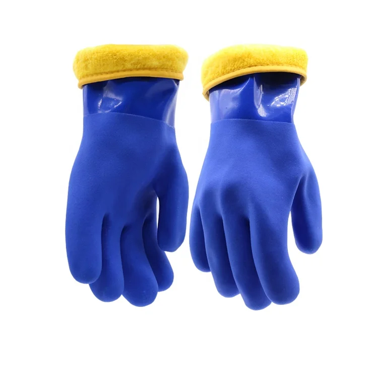 Liquids Repellent Fully Coated Pvc Fishing Gloves Working Gloves