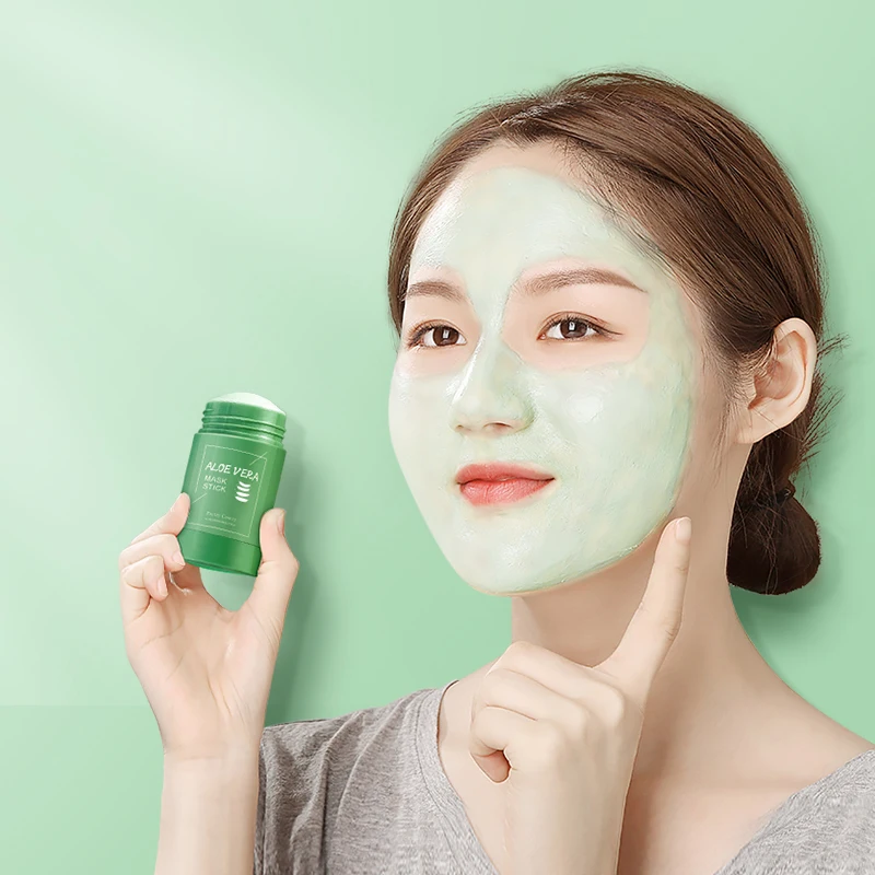 

OEM ODM Private Label Quick results Acne Treatment Refreshing clay mask stick Oily skin Deep Cleansing Green Mask Stick