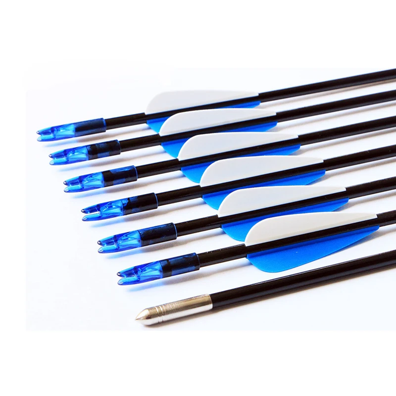 

Archery Fiberglass Arrow 79cm Length 2.5 Inch Waterdrop Vanes 6mm OD Children Kids Fiberglass Arrow