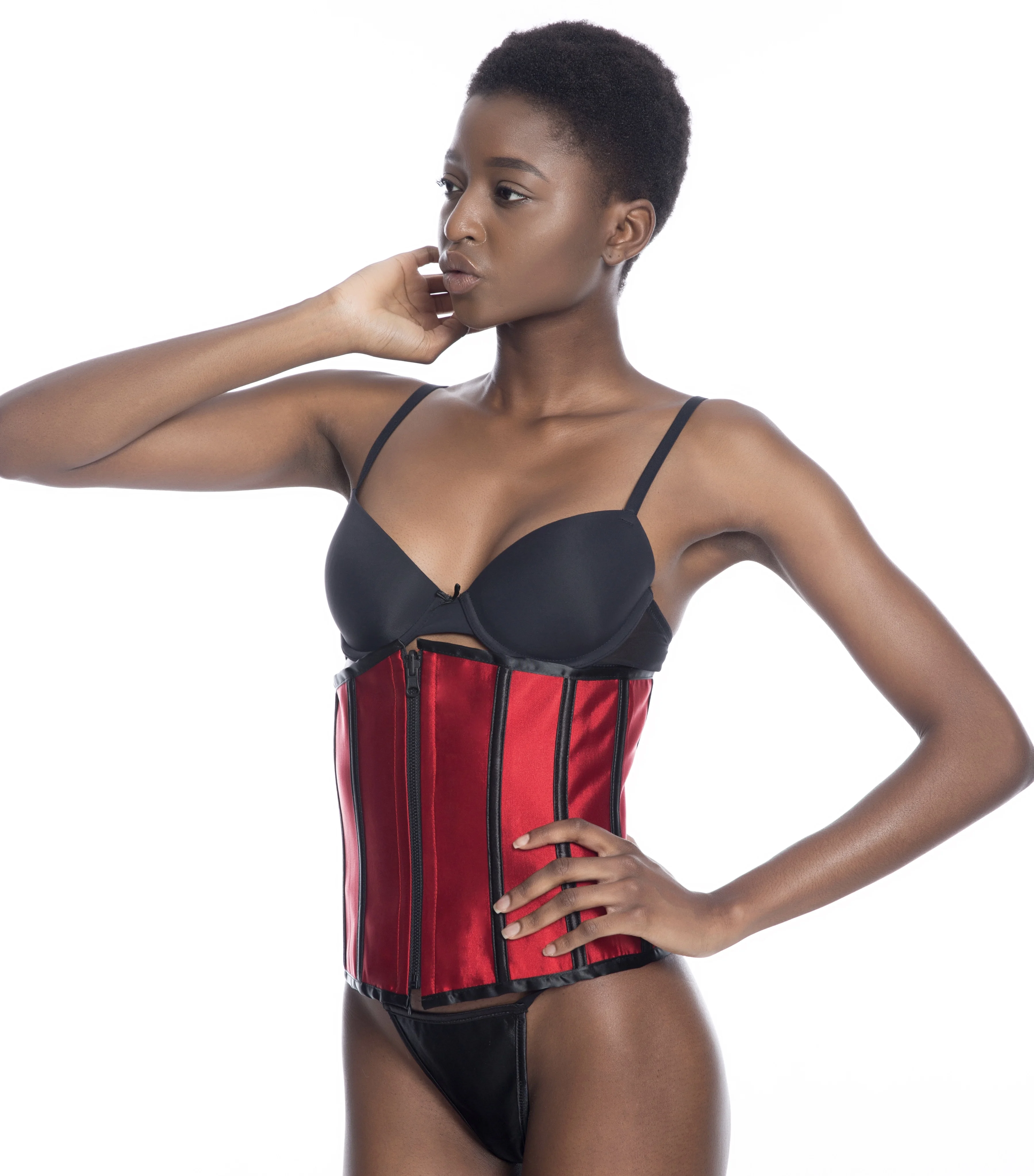 

2021 Hot Sale Fashion Slimming Home Sports Comfort New Red 14 Steel Zipper Can Be Worn On Both Sides Of The Waist Trainer