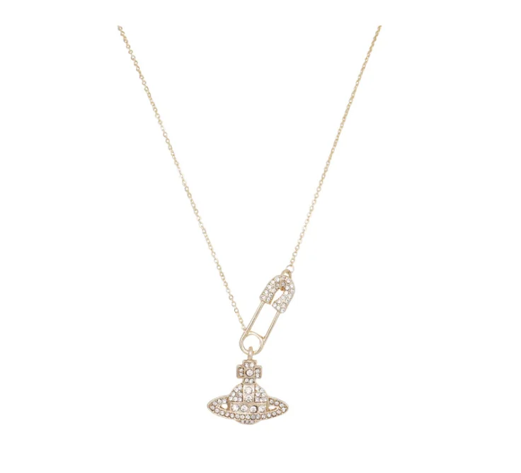 

Planet hydrodrill return pin niche personality design Saturn planet necklace female gold full length style collarbone chain