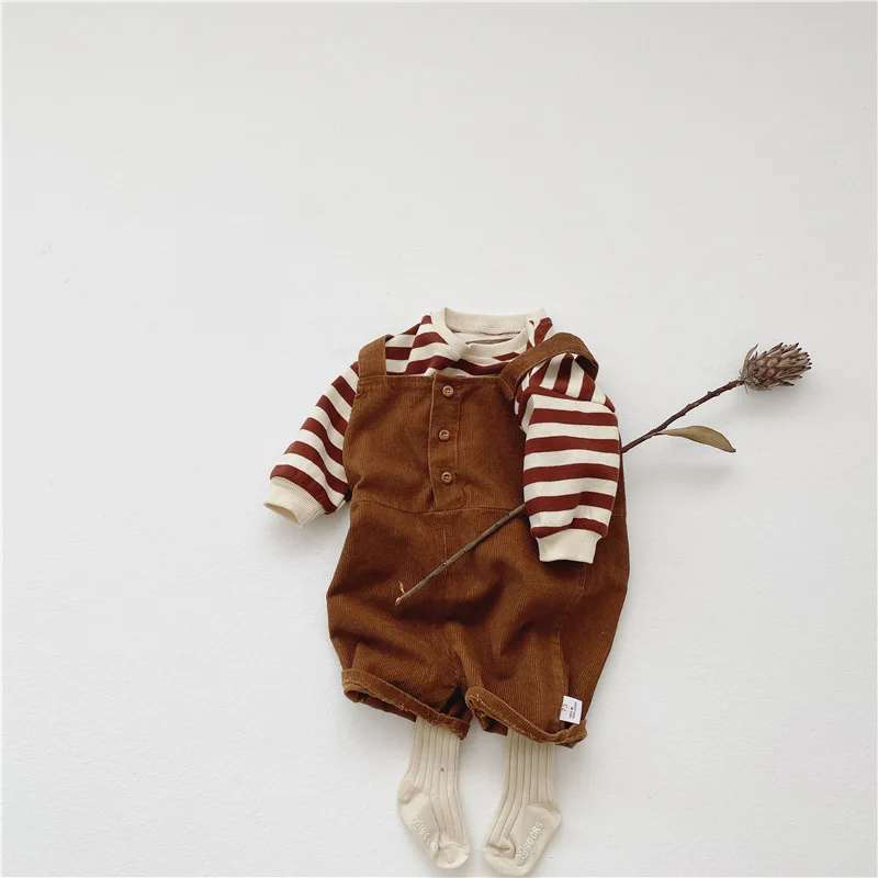 

Baby Clothes Set Striped Sweatshirts And Corduroy 2 Pcs Baby Boys Suit Girls Clothing