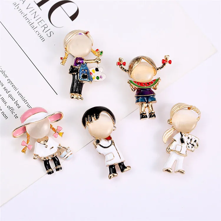 

Cute Cartoon Oil Drop Pins Enamel Doctor Nurse medical Brooches, Picture shows
