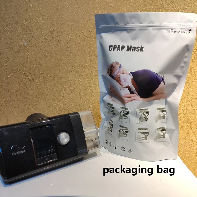 
FA-04A full face CPAP mask silicone for auto BIPAP BMC Resmed Respironics machine with Beautiful packing bag 