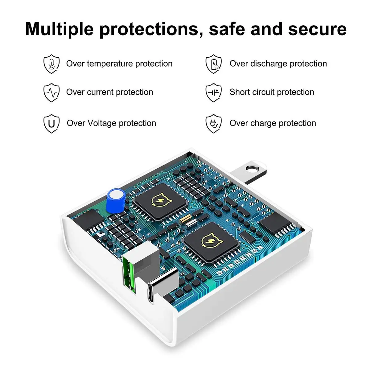 For apple iphone 8 / X / XR fast charger US EU UK Plug adapter 18W QC 3.0 USB PD wall charger
