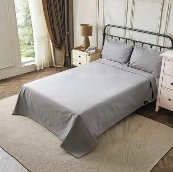 New Design Premium Organic Cotton Silver Fiber Grounding Bed Sheet