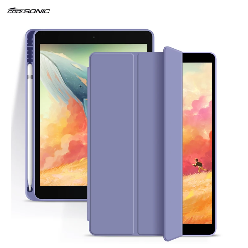 

For Ipad Generation 7th 8th 10.2 Inch 2019 Auto Sleep And Wake Tablet Case With Pencil Holder, Multi colors
