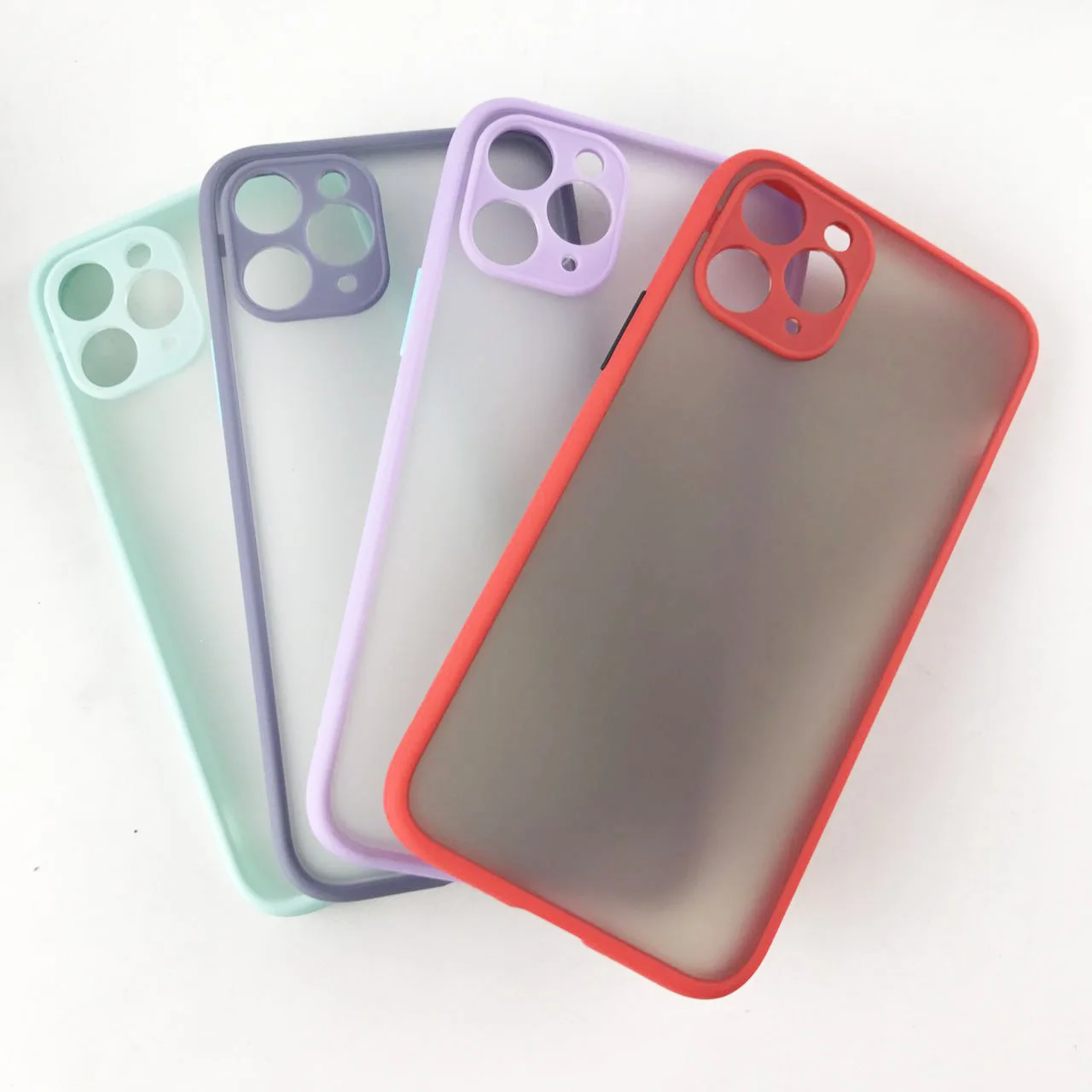 

Candy Color Matte PC Translucent Hard Shell Cover Hybrid TPU Cell Phone Back Case For iPhone 11 12 Pro