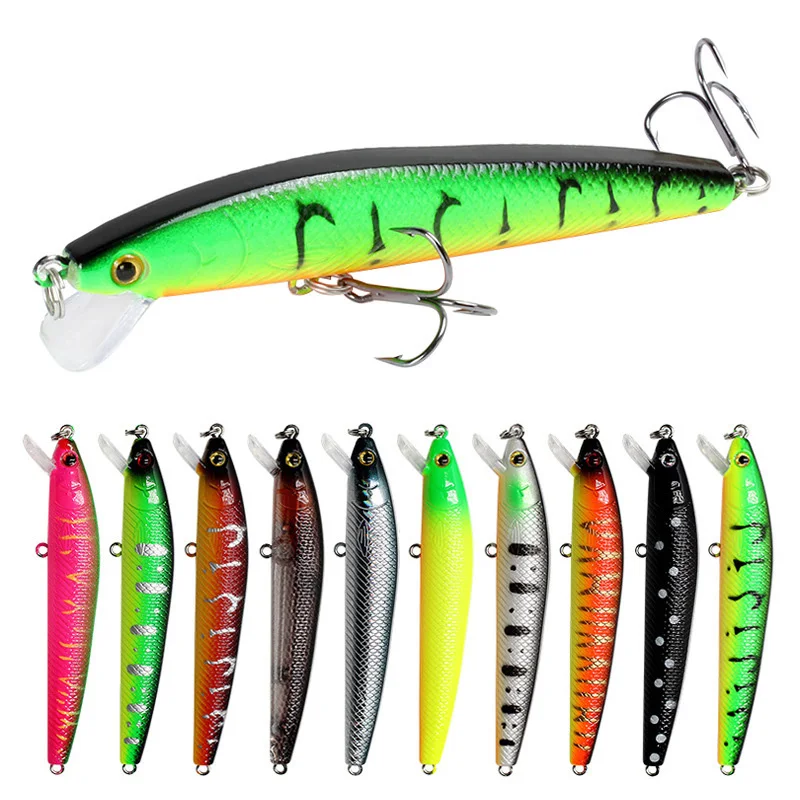 

HAWKLURE Minnow Fishing Lure Hard baits 9g 9.5cm plastic Artificial Bait fishing tackle, 10 colors