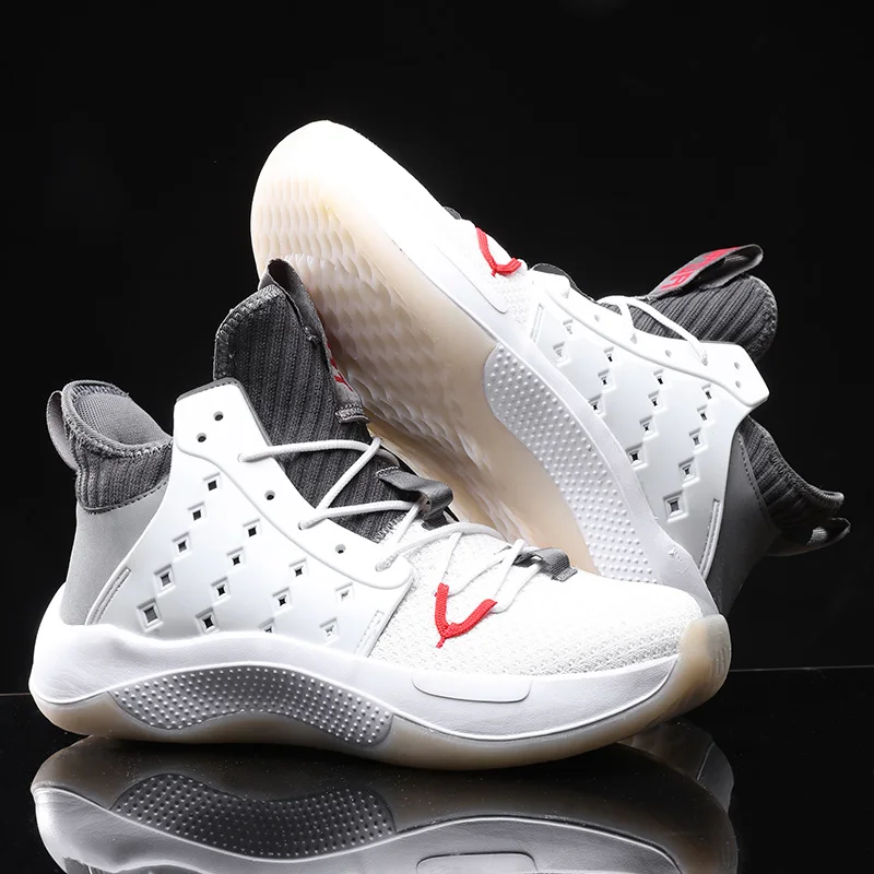 

TOP Quality Sport Brand Jor and Dan Fashion new design breathable anti slip Basketball shoes, White