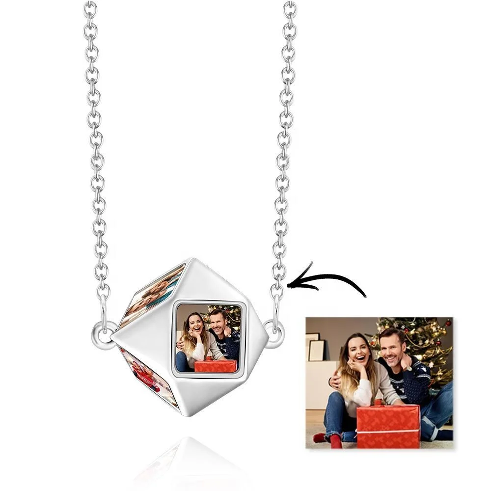 

Customised Creative 6 Photos Necklace Drop Shipping Personalized Jewelry For Women