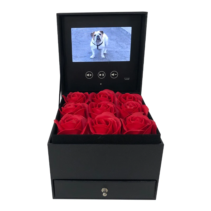 

Upload Your Video Lcd Screen Gift Ring Jewelry Packaging Box With Lcd Screen / Jewelry box