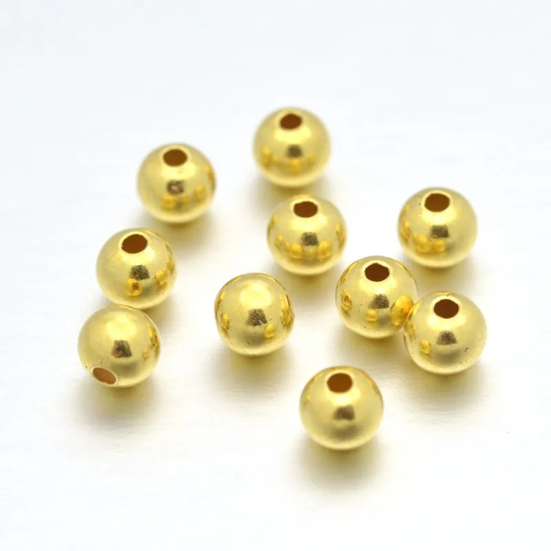

Pandahall 4mm 24K Gold Plated Round Sterling Silver Beads