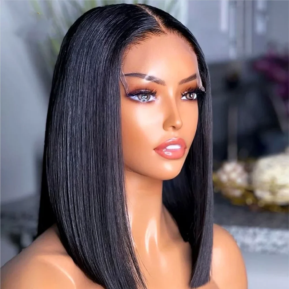 

180% Density Curly Straight Lace Closure Bob Wigs Summer Promotion Sale Cheap 4*4 Lace Closure Short Bob Wig 50% off