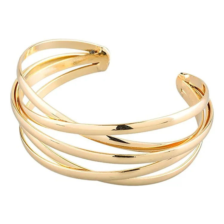 

AmorYubo 18k luxury brand jewelry gold plated women bangle gold bracelet