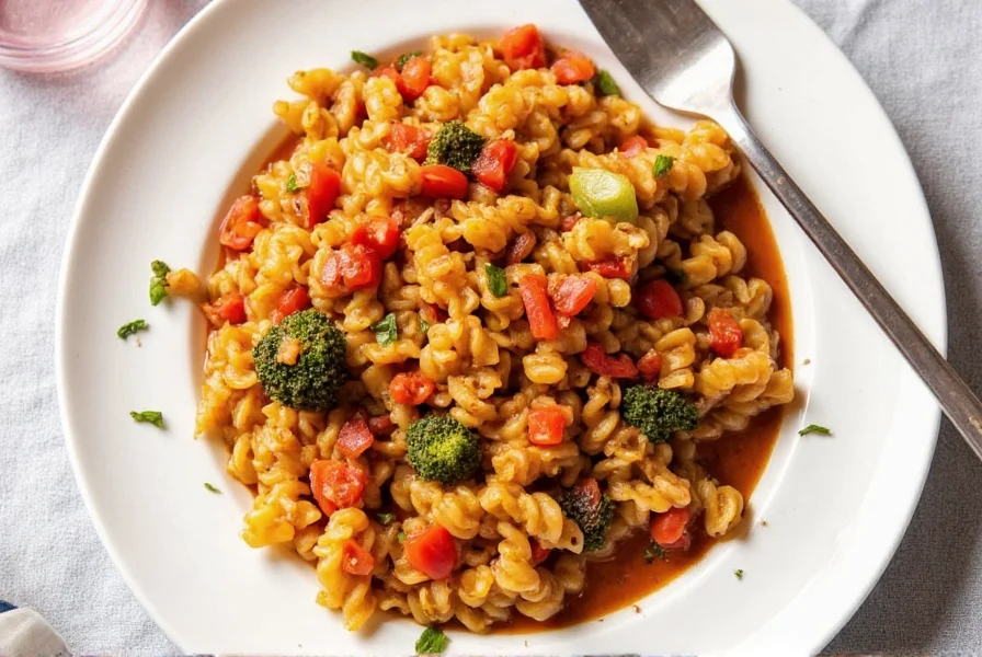 Pasta with roasted vegetable sauce