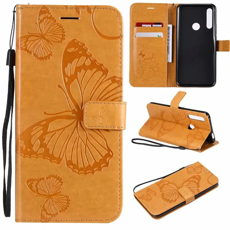 

For Huawei Nova 8 Pro P SMART 2021 7A Nova 6 7 Y6P P50 Mate 40 Case Butterfly Embossed Leather Flip Wallet Phone Cases, 8 colors