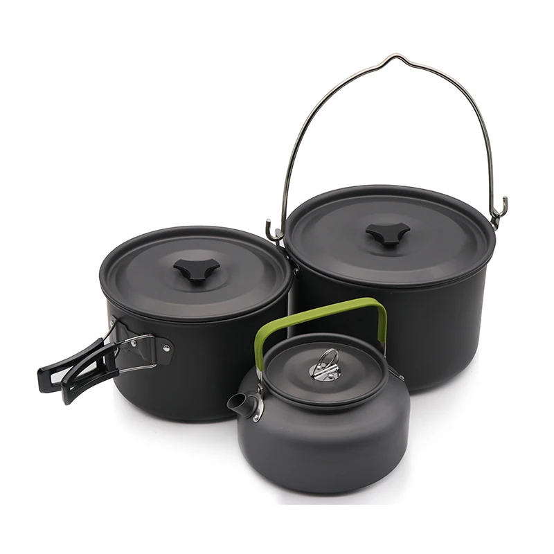 

Outdoor camping Pots and Pans Set Portable Nonstick Lightweight Picnic Camping cookware Kettles Sets Cooking Kits
