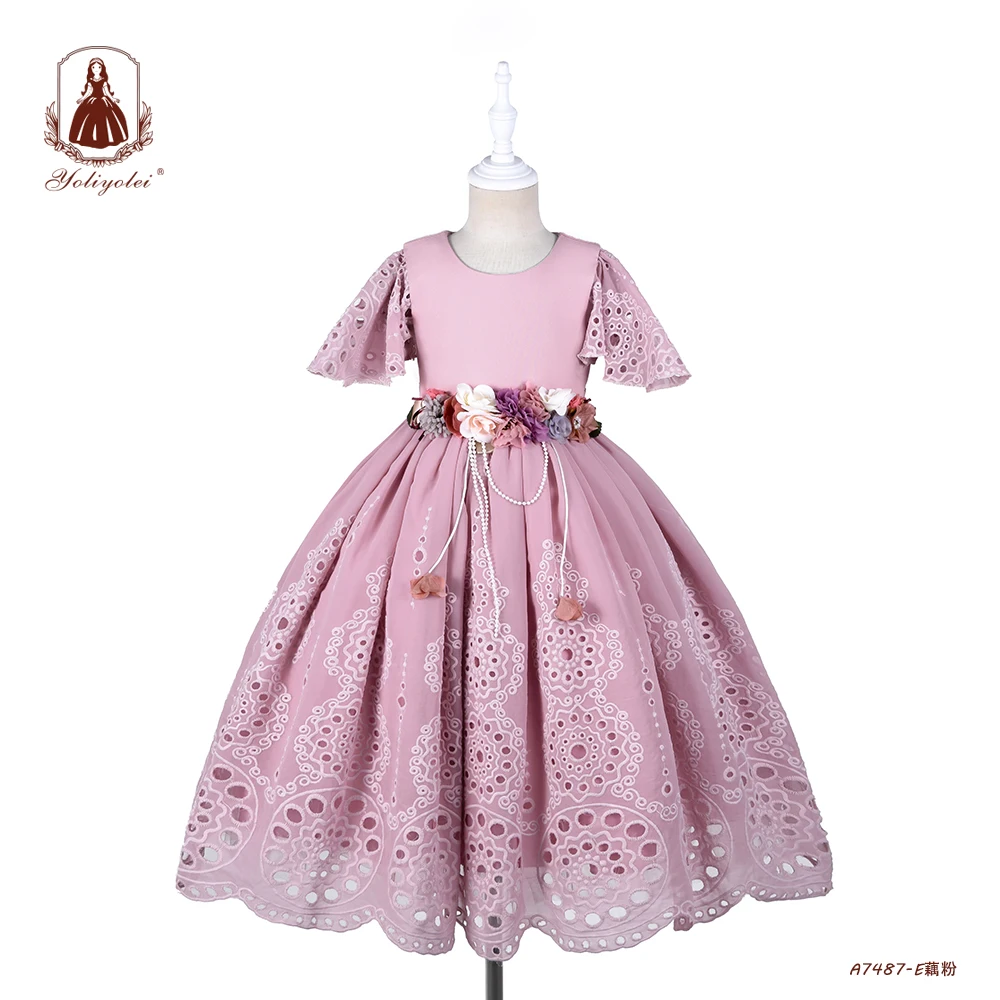 

Yoliyolei wholesale kid clothing wholesale baby girls angel summer dresses, Pink