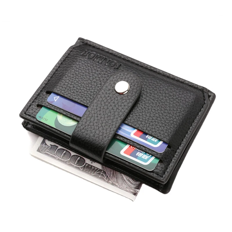 

PU Leather Men Wallets Short Purse Man Card Holder Hasp Coin Purse Multi-Card Male ID Credit Card Minimalist Wallet Purse, Blue/black/brown/pink/gold