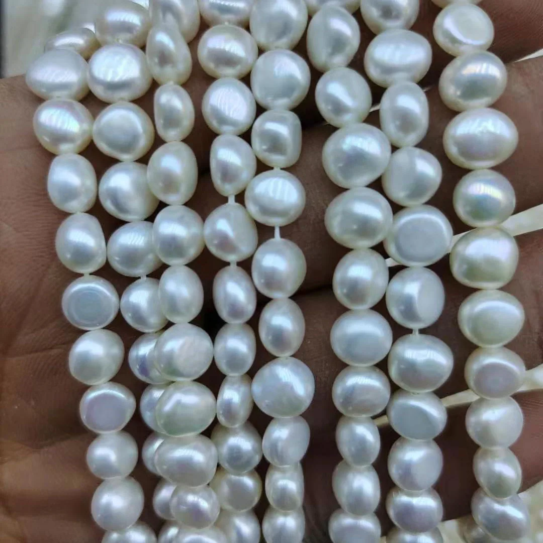 

8.3-9.3 mm AAA top High quality natural freshwater pearl baroque wholesale freshwater pearl in strand