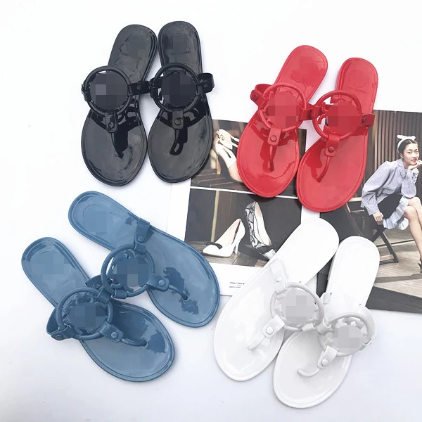 

BUSY GIRL YJ1001 Womens sandals trendy jelly sandals slippers for women, Black/white/red/blue/yellow/orange