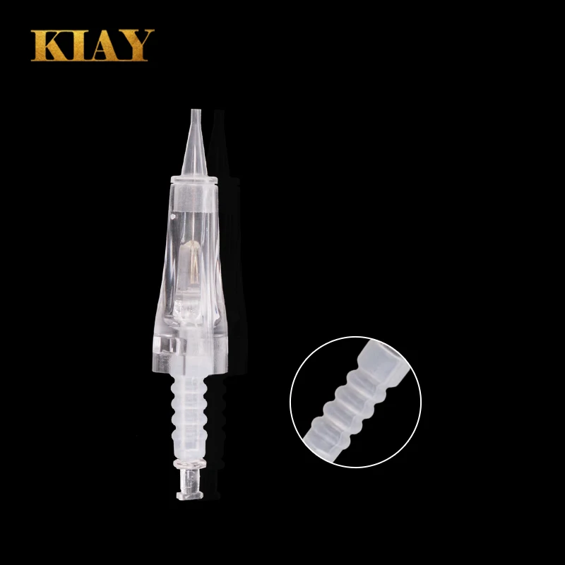 

Stainless Steel Sterilized Disposable PMU Permanent Makeup Tattoo Needle safety membrane cartridge needles, Transparent