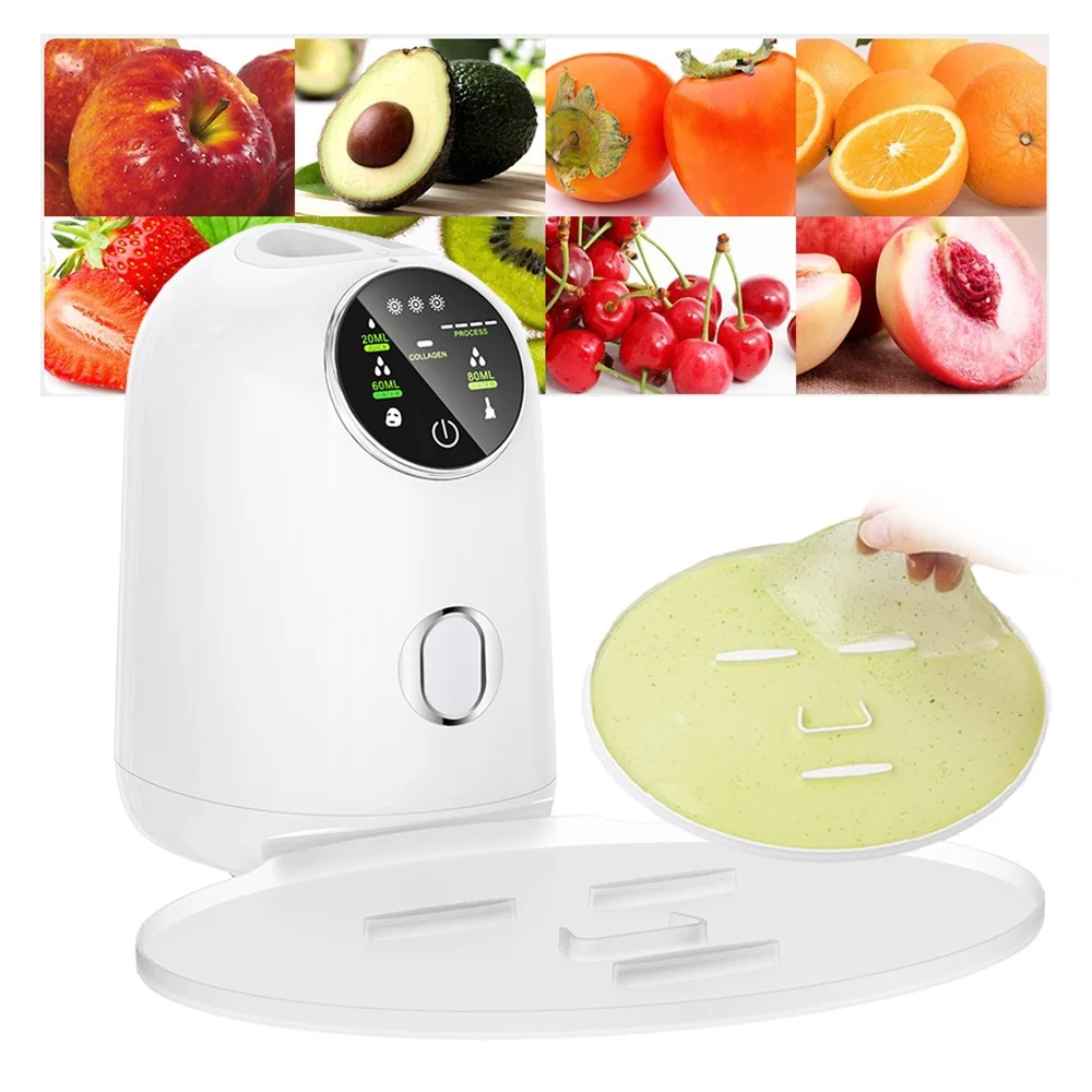 

DIY facial mask device Free facial mask collagen capsules fruit mask making machine, White