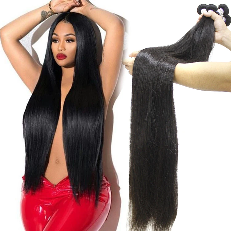 

GS Wholesale Hair Vendor 100% Cuticle Aligned Virgin Raw Indian Hair Human Long Mink Straight Curly Wave Weft Bundles Extensions, Natural color #1b