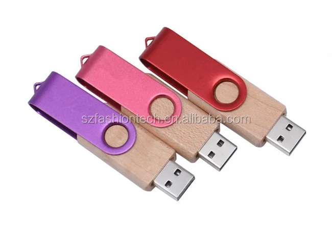 OEM colorful metal swivel usb flash drive / wood cle USB stick twister pendrive - ANKUX.COM