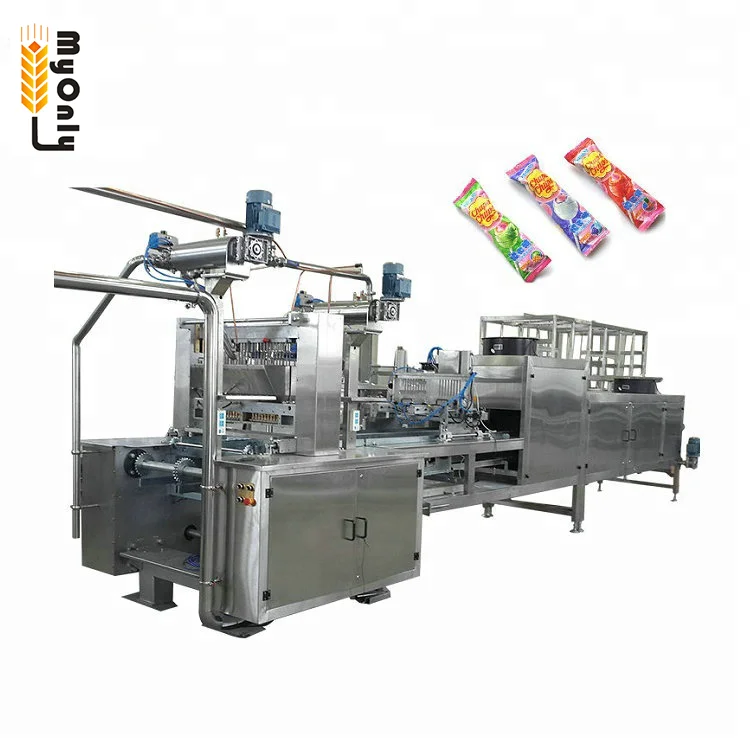 

Double twist candy wrapping and small scale making machine