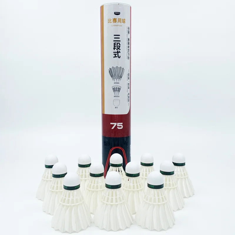 Factory Price Cheap and Durable 3in1 Feather Badminton Hybrid White Badminton Shuttlecock for Tournament