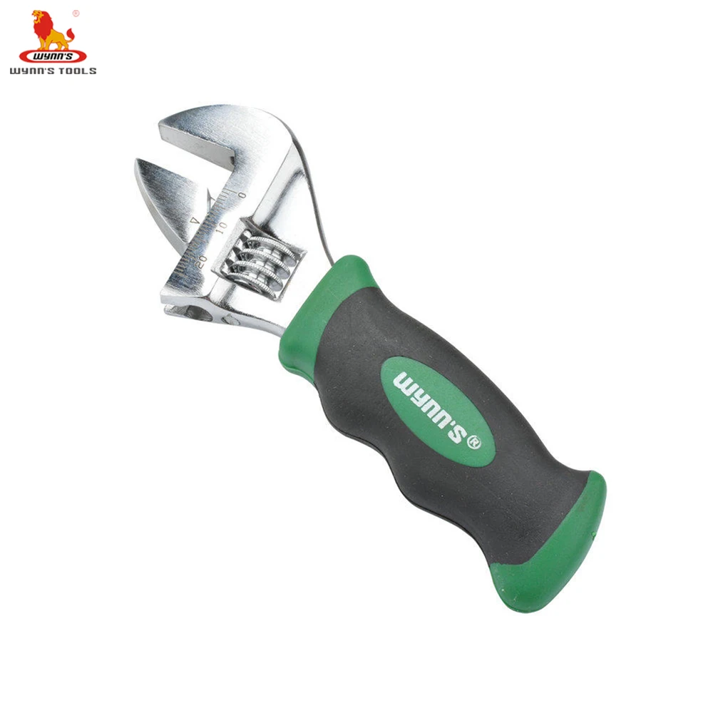 New Rubber Grip Auto Repair Stubby open spanner Portable adjustable wrench with double color handle