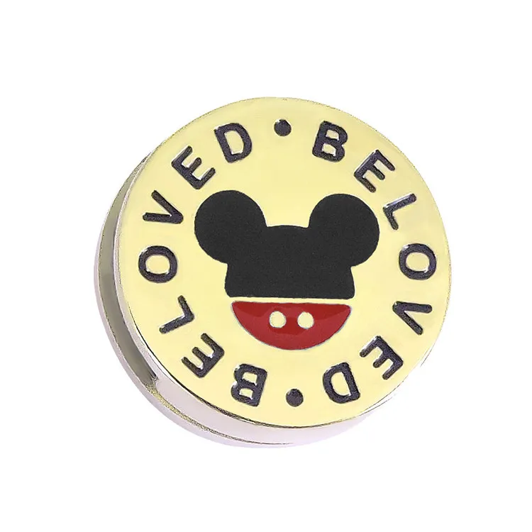 

Dropshipping high quality Qings 18k gold plated jewelry stainless steel Mickey animal beads, Picture