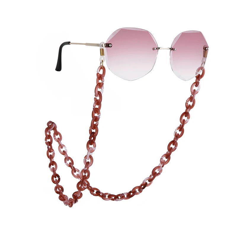 

Hot Acrylic Glasses Chain Holder Red Brown Black Sunglasses Chains Lanyard Eyewear Cord Neck Strap Rope Gift for Women
