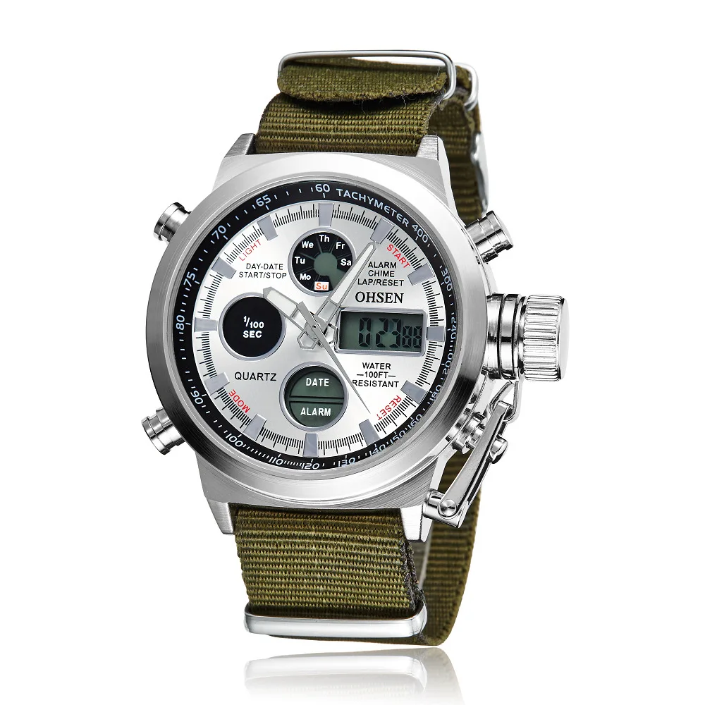 

New Sports LED Watch with Canvas Watch Band Fashionable Bracelet For Sport Watch Wrist Accessories