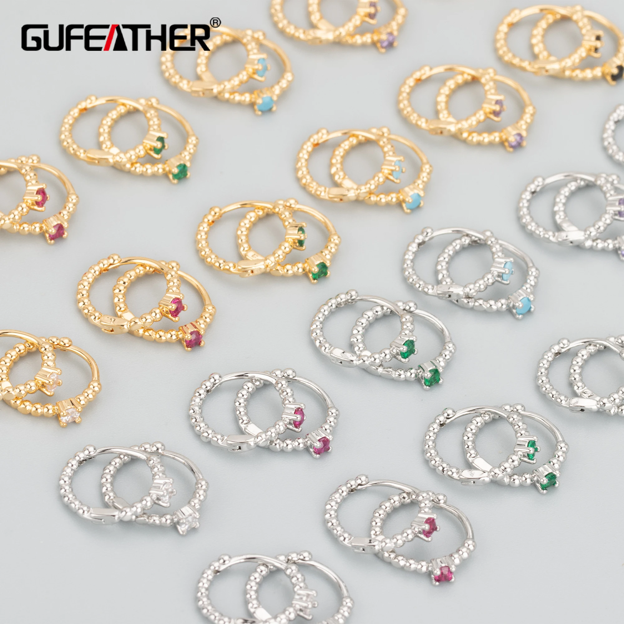 

MB37 jewelry accessoriesnickel free18k gold rhodium platedcopperzirconhooksstud earrings6pcs/lot