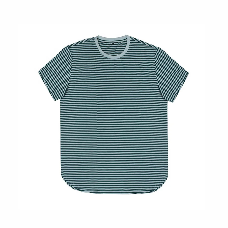 

Longline Mens Striped 100% Combed Cotton T Shirts