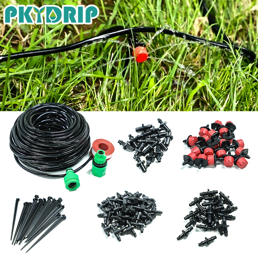 

5-50m Adjustable Dripper Garden Hose Micro Drip Watering Kits DIY Drip Irrigation System Automatic Watering, Pictured