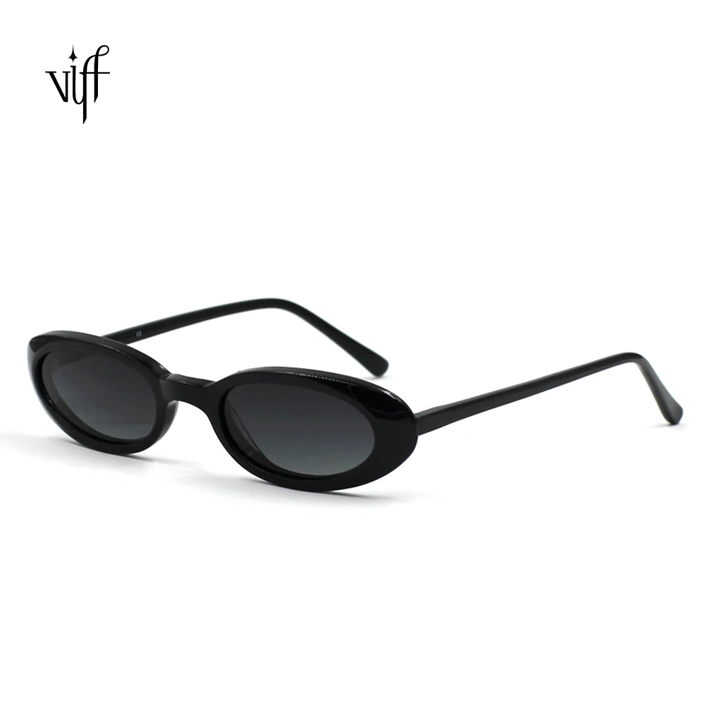 

VIFF HA17041 NEW Design Luxury Acetate Sun Glasses Fashion Custom Logo Women Trendy Retro Oval Sunglasses