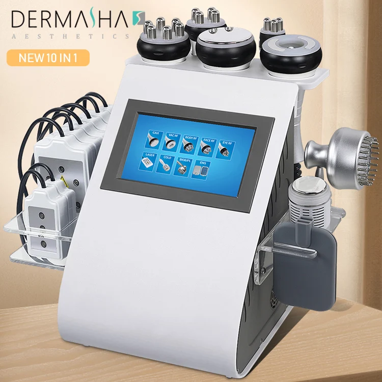 

Hot Sale 10 IN 1 Cavitation Radio Frequency Machine Body Sculpting Slimming Machine