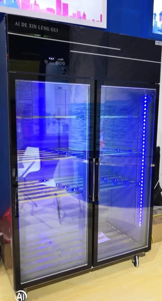 
Mini Black PVC Frame Silk Screen Printing Glass for Wine Cooler 