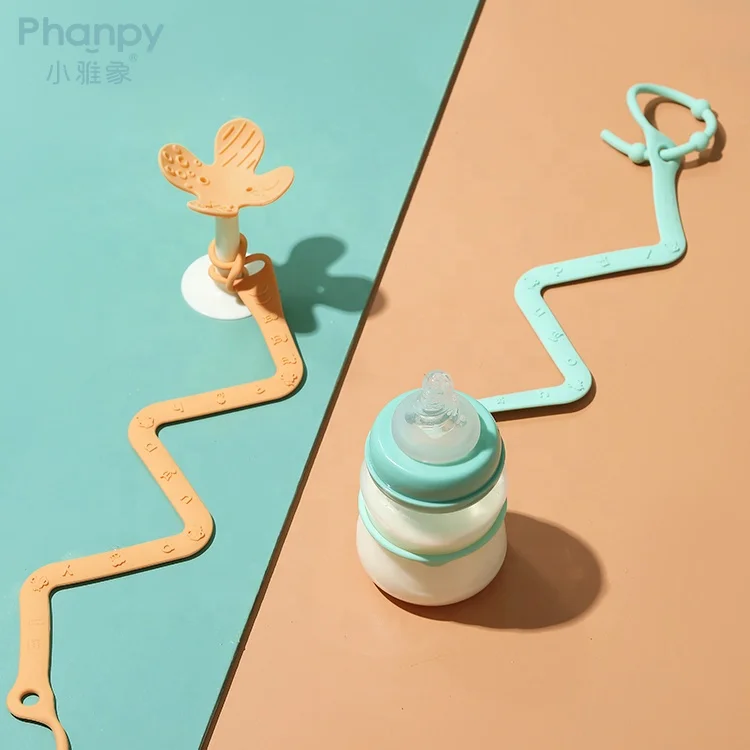 

PH710557 Singapore Silicone Pacifier Holders Teether Cup Catchers, Blue, orange, yellow, pink, customized