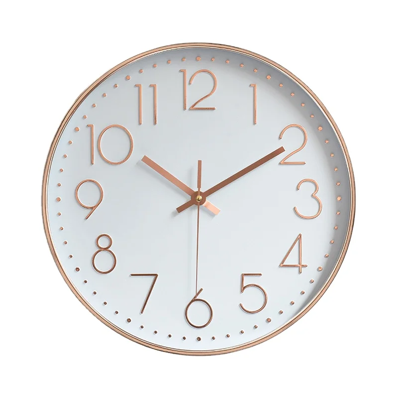 

Custom 12 inch simple silent promotional plastic decorative 3d wall clock, According pantone color