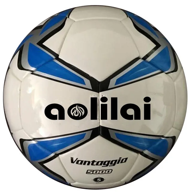

entrenamiento de futbol Aolilai soccer ball size 5 PU laminated thermal bonded inflatable size 5 football soccer ball, Red, black, blue