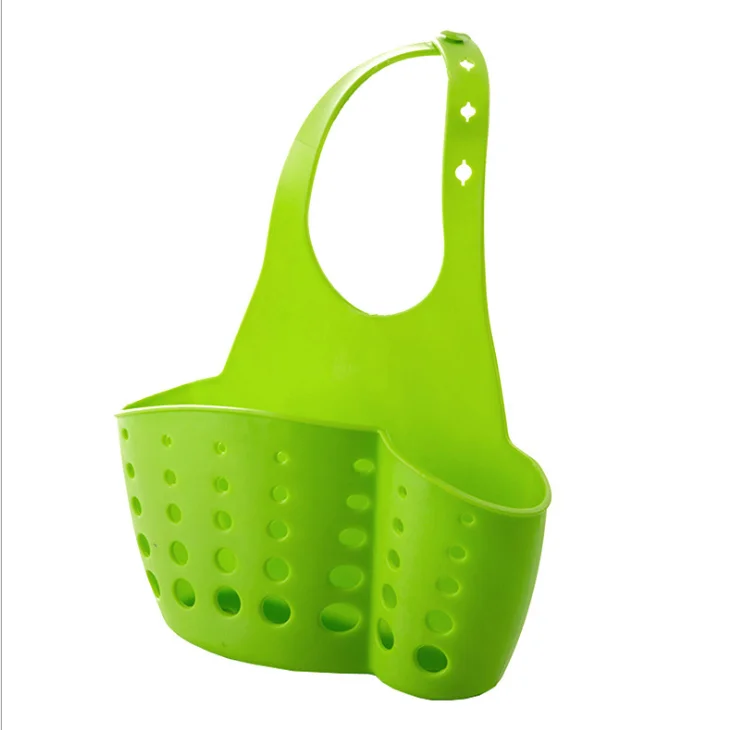 

New Portable Home Kitchen Hanging Drain Bag Basket Bath Storage Tools Sink Dishwasher Sink Caddy Sponge Holder, Blue,green,pink