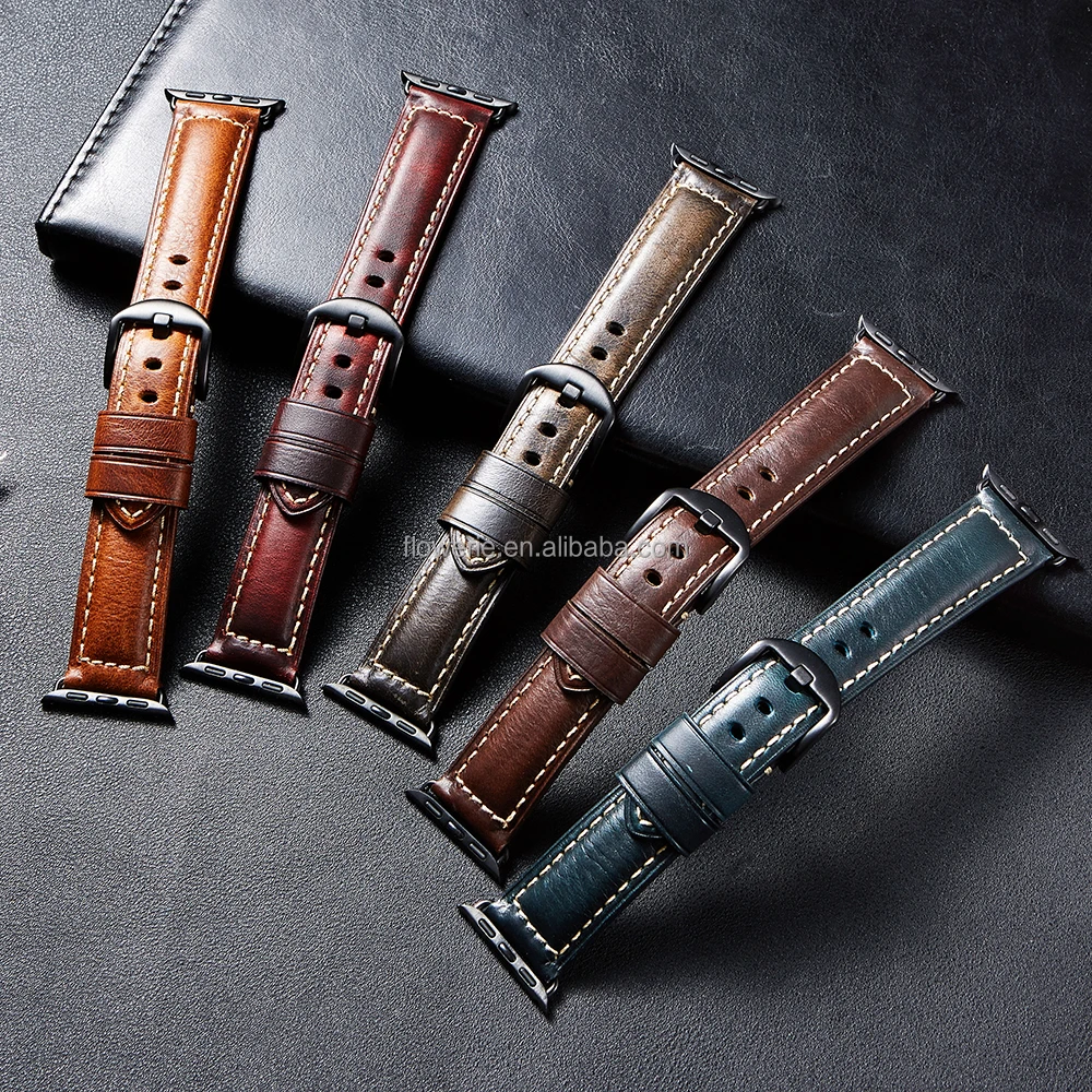 

Handodo custom Italian Calf Leather Compatible with iWatch Band/Strap with Cowhide Full Grain Leather Watch Band
