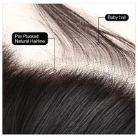 

Deep Parting Malaysian Straight Hair 13x6 Frontal with Baby Hair Ear to Ear Lace Frontal Closure 100% Human Hair Extension