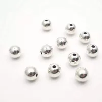 

20Pcs/lot 2-10mm 925 Sterling Silver Smooth Ball Spacer Bead Metal Round Loose Beads For Jewelry Bracelet Making DIY Accessory