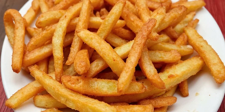 Sprinkling spice mix on hot fries